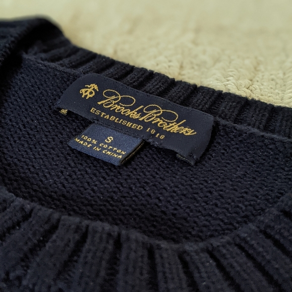 BROOKS BROTHERS Nautical Knit Cotton Sweater - Picture 8 of 10